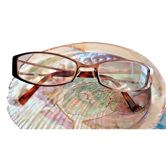 RayBan Eye Glass Frames RB 6128 2511 52 18 135 Tortoise Red Brown Made in Italy - Picture 12 of 14